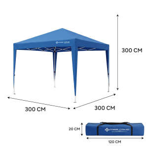 FreeCamp Sevilla AND1024 300x300cm Polyester Otomatik Tente-MAVİ - 3