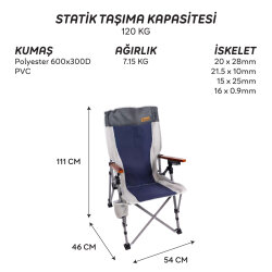FreeCamp Trager Katlanır Sandalye-LACİVERT - 8