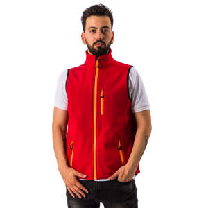 FreeCamp Vest Erkek Softshell Yelek-KIRMIZI - 1
