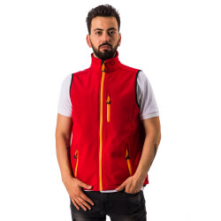 FreeCamp Vest Erkek Softshell Yelek-KIRMIZI - FreeCamp