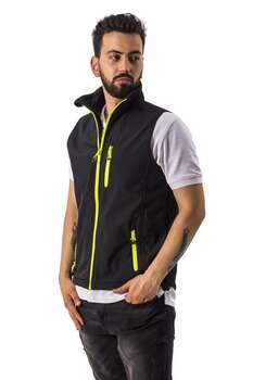 FreeCamp Vest Erkek Softshell Yelek-SİYAH