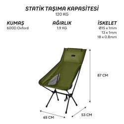 FreeCamp Waylay Katlanır Sandalye-HAKİ - 8
