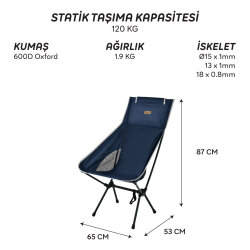 FreeCamp Waylay Katlanır Sandalye-LACİVERT - 6