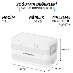 IcePeak CoolCraft 120 Buzluk 113 Litre-BEYAZ - 8