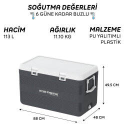 IcePeak CoolCraft 120 Buzluk 113 Litre-FÜME - 8