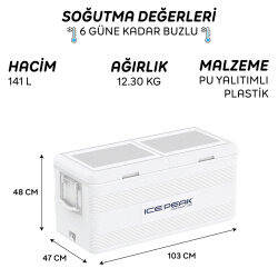 IcePeak CoolCraft 150 Buzluk 141 Litre-BEYAZ - 8