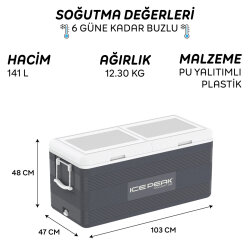 IcePeak CoolCraft 150 Buzluk 141 Litre-FÜME - 8