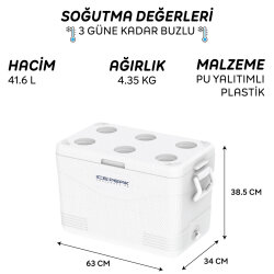IcePeak CoolCraft 46 Buzluk 41.6 Litre-BEYAZ - 9
