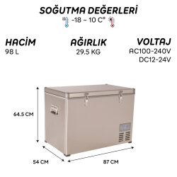 Icepeak Danfo 100 Kompresörlü Buzdolabı 98 Litre - Icepeak (1)