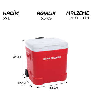 Icepeak IceCube Tekerlekli Buzluk 55 Litre-KIRMIZI - 14
