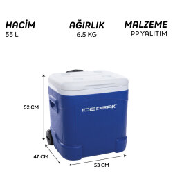 Icepeak IceCube Tekerlekli Buzluk 55 Litre-LACİVERT - 7