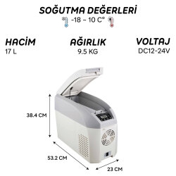 Icepeak Kompresörlü Oto Buzdolabı 12V/24V 17 Litre - 4