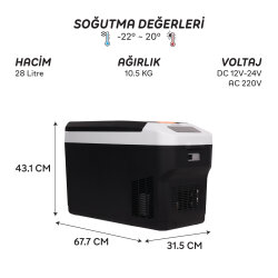 IcePeak Rega Kompresörlü Buzdolabı 28 Litre - 8