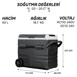 Icepeak Walmer Kompresörlü Buzdolabı 60 Litre-SİYAH - 7