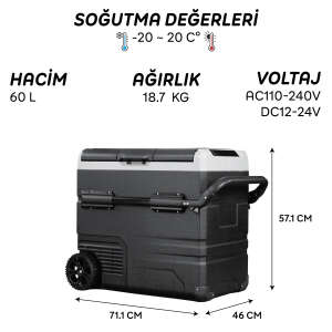 Icepeak Walmer Kompresörlü Buzdolabı 60 Litre-SİYAH - 7