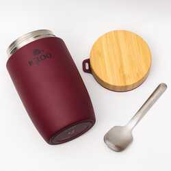 Igloo - Igloo Bamboo Yemek Termosu 500ml-BORDO (1)