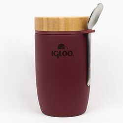 Igloo - Igloo Bamboo Yemek Termosu 500ml-BORDO