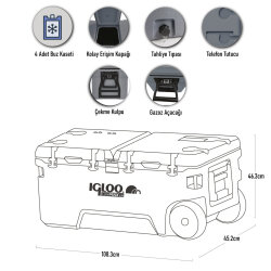 IGLOO CoreMAX 120 Tekerlekli Buzluk 120 Litre - 5