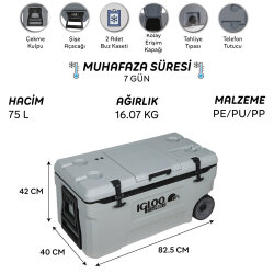 IGLOO CoreMAX 75 Tekerlekli Buzluk 75 Litre - 8