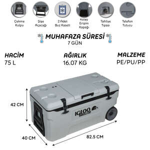 IGLOO CoreMAX 75 Tekerlekli Buzluk 75 Litre - 8