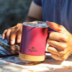 Igloo Cork Mug 350ml-BORDO