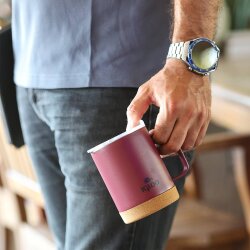 Igloo Cork Mug 350ml-BORDO - 6