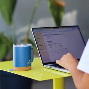 Igloo Cork Mug 350ml-MAVİ - 7