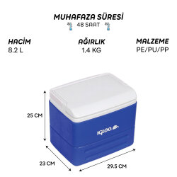 IGLOO EliteCore Buzluk 8.2 Litre-MAVİ - 7