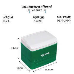 IGLOO EliteCore Buzluk 8.2 Litre-YEŞİL - 9
