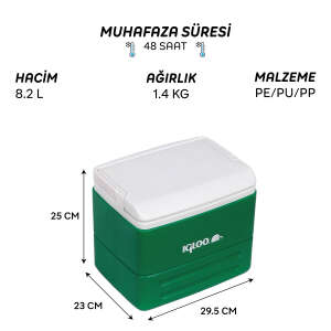 IGLOO EliteCore Buzluk 8.2 Litre-YEŞİL - 9
