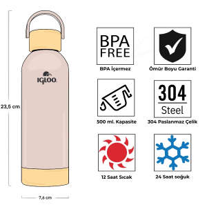 Igloo Hydrate Pro Termos 500ml-BEJ - 4