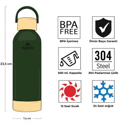 Igloo Hydrate Pro Termos 500ml-HAKİ - 4