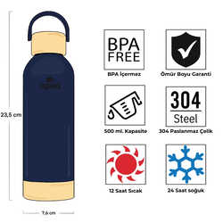 Igloo Hydrate Pro Termos 500ml-LACİVERT - Thumbnail