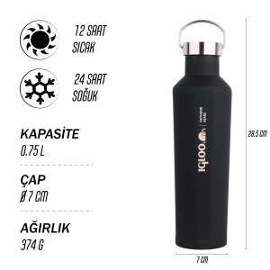 Igloo Pentagon Termos 750ml-SİYAH - 5
