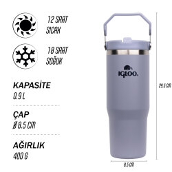 Igloo Powder Termos 900ml-DUMAN MAVİ - 4