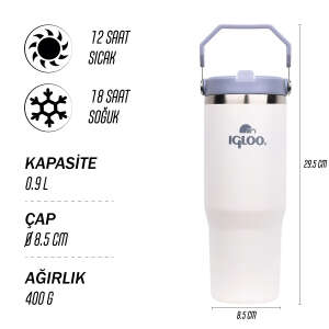 Igloo Powder Termos 900ml-MAVİ-BEYAZ - 4