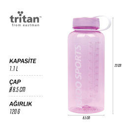 Igloo Sports Tritan Matara 1.1 Litre-PEMBE-BEYAZ - 5