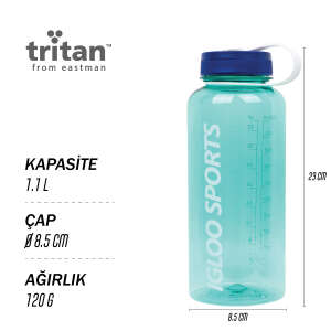 Igloo Sports Tritan Matara 1.1 Litre-TURKUAZ-BEYAZ - 8