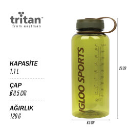 Igloo Sports Tritan Matara 1.1 Litre-YEŞİL - 5