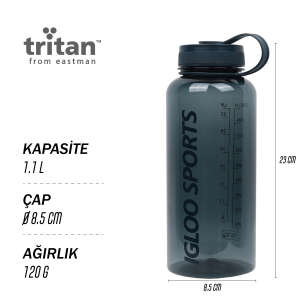Igloo Sports Tritan Matara 1.1 Litre-FÜME - 5