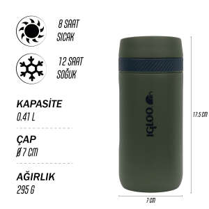 Igloo Squid Termos 410ml-HAKİ - 6