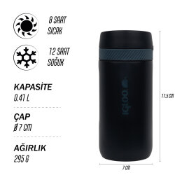 Igloo Squid Termos 410ml-SİYAH - 6