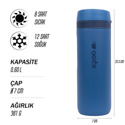 Igloo Squid Termos 600ml-LACİVERT - 8