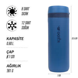 Igloo Squid Termos 600ml-LACİVERT - 8