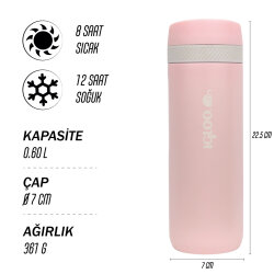 Igloo Squid Termos 600ml-PEMBE - 7