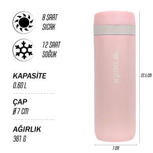 Igloo Squid Termos 600ml-PEMBE - 7