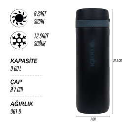 Igloo Squid Termos 600ml-SİYAH - 6
