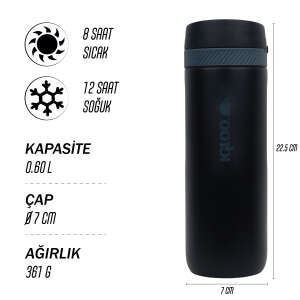 Igloo Squid Termos 600ml-SİYAH - 6