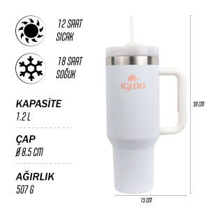 Igloo Stadler Thermo-Mug 1.2 Litre-BEYAZ - 4