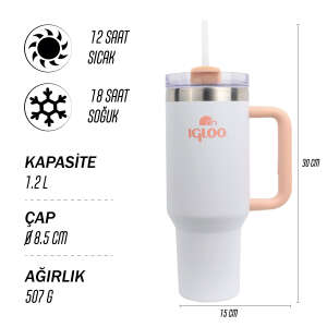 Igloo Stadler Thermo-Mug 1.2 Litre-BEYAZ - 4